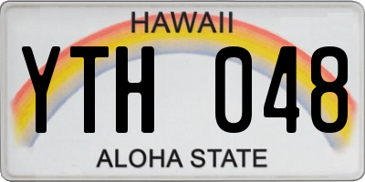 HI license plate YTH048
