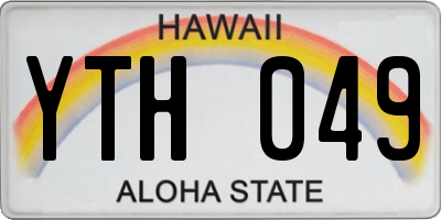HI license plate YTH049
