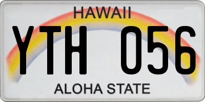 HI license plate YTH056