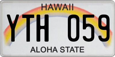 HI license plate YTH059