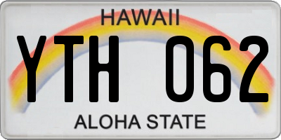 HI license plate YTH062