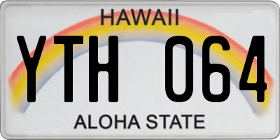HI license plate YTH064