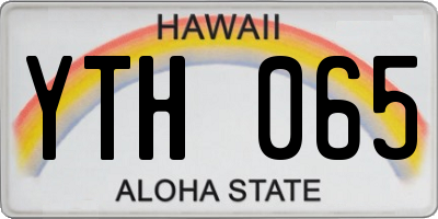 HI license plate YTH065