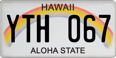 HI license plate YTH067