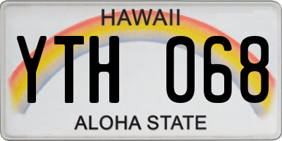 HI license plate YTH068