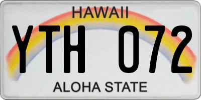 HI license plate YTH072