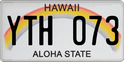 HI license plate YTH073