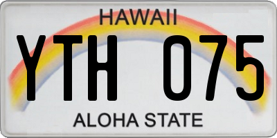 HI license plate YTH075