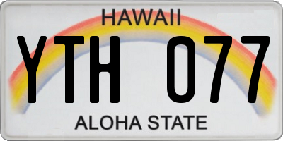 HI license plate YTH077