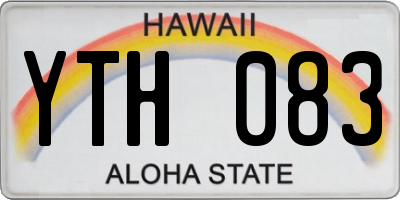 HI license plate YTH083