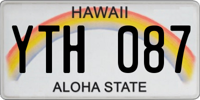 HI license plate YTH087
