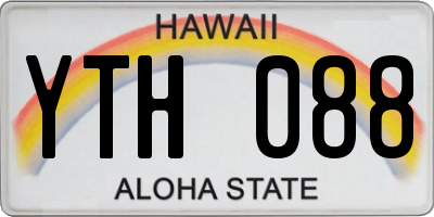 HI license plate YTH088