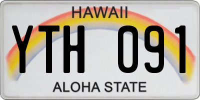 HI license plate YTH091