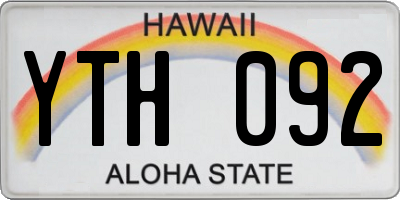 HI license plate YTH092