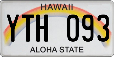 HI license plate YTH093