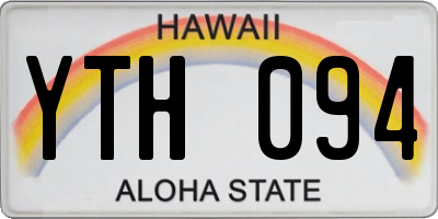 HI license plate YTH094