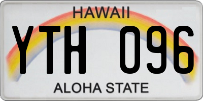 HI license plate YTH096
