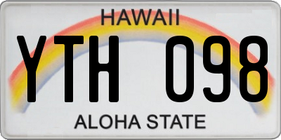 HI license plate YTH098