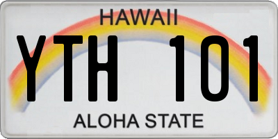 HI license plate YTH101