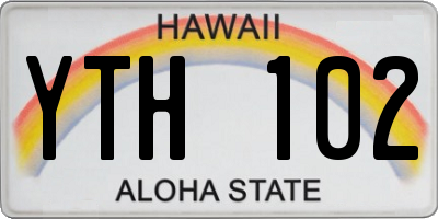 HI license plate YTH102