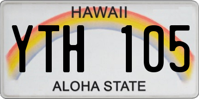 HI license plate YTH105