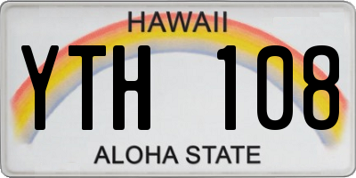 HI license plate YTH108