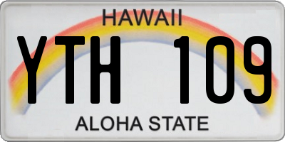 HI license plate YTH109