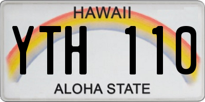 HI license plate YTH110