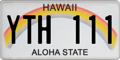 HI license plate YTH111