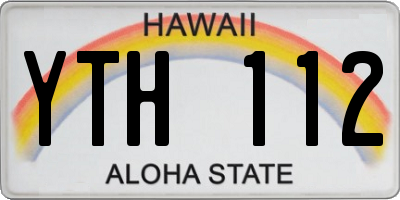 HI license plate YTH112