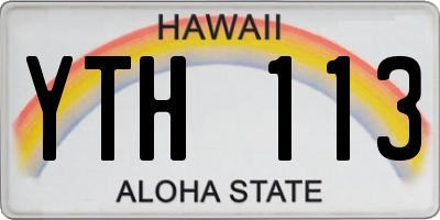 HI license plate YTH113