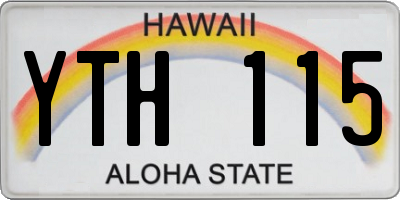 HI license plate YTH115