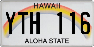HI license plate YTH116