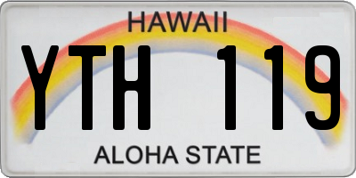 HI license plate YTH119