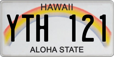 HI license plate YTH121