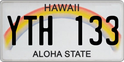 HI license plate YTH133