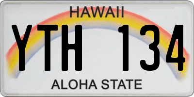 HI license plate YTH134