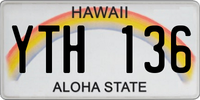 HI license plate YTH136