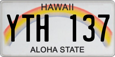 HI license plate YTH137