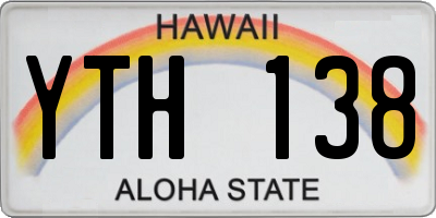 HI license plate YTH138