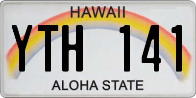 HI license plate YTH141