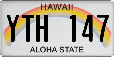 HI license plate YTH147