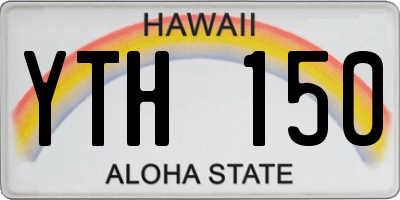 HI license plate YTH150