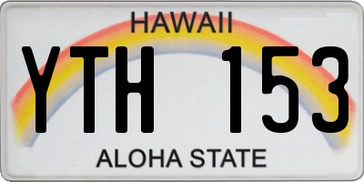 HI license plate YTH153