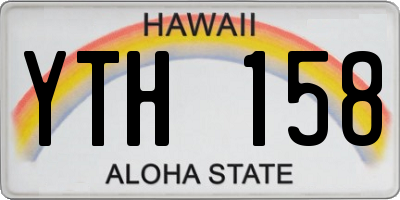 HI license plate YTH158