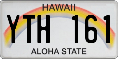 HI license plate YTH161