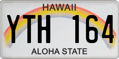 HI license plate YTH164