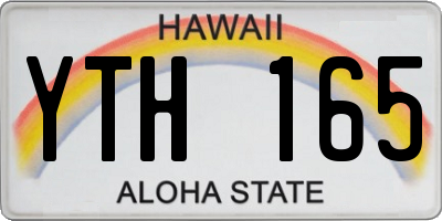 HI license plate YTH165