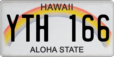 HI license plate YTH166