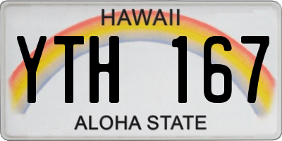 HI license plate YTH167